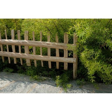 Recinzione In Legno Di Nocciolo - Steccato Giardino 50cm X 5m, Distanza Stecche 4-6cm, Ecologica E Naturale