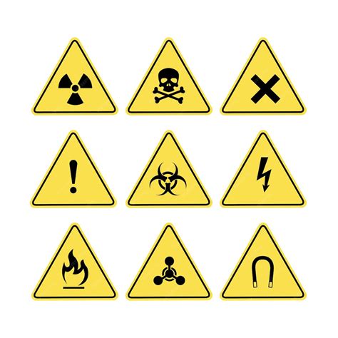 Premium Vector | Set of warning and danger symbols and icons vector illustration