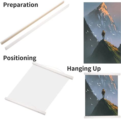 Buy Eboxer Teak Wood Poster Hanger, Magnetic Poster Picture Frame ...