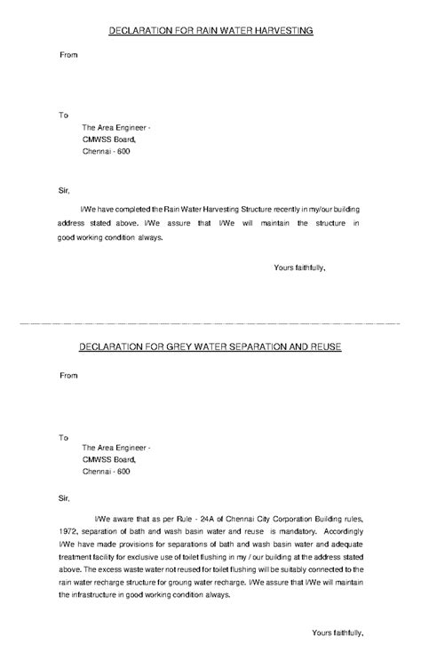RWH & Grey Water Declaration - CMWSS Compliance Document - Studocu