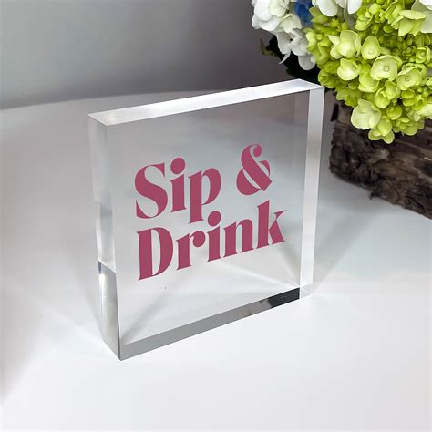 Personalized Business Company Logo Acrylic Block Desk Display | Custom ...