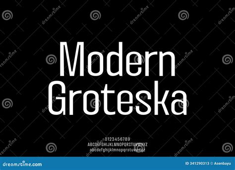 Modern Grotesque Sans Serif Alphabet Display Font Vector. Humanist ...