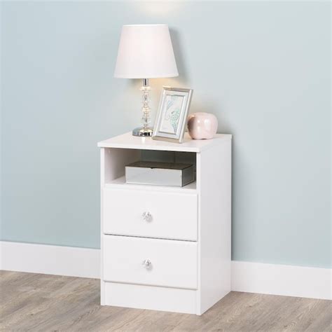 Prepac Astrid Crystal White Nightstand WDNH-0402-1-V at Lowes.com