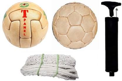 RSE T PANEL & 32 PANEL LEATHER SHOOTING BALL WITH NET COMBO Volleyball ...