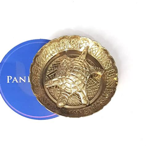 Brass Turtle with Plate for Positive Energy - Pandit.com