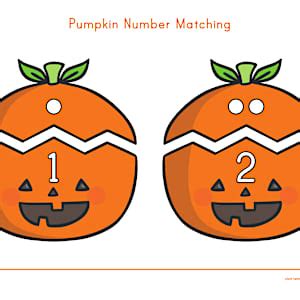 Pumpkin Number Matching Worksheet | Teaching Resource