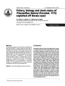 Fishery, biology and stock status of Priacanthus hamrur (Forsskal, 1775 ...