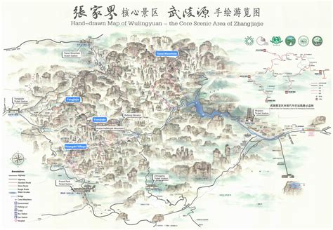 Wulingyuan Map, Maps of Zhangjiajie Wulingyuan Scenic Area