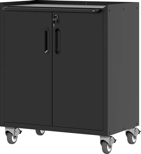 BIZOEIRON Metal Storage Cabinet with Wheels, Lockable Garage India | Ubuy