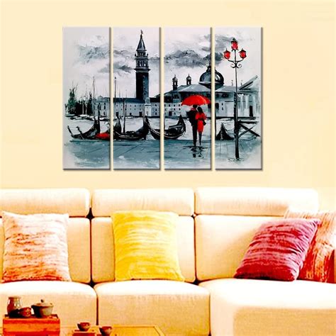 WallMantra Couple Romantic Wall Painting /4 Pieces Canvas Print Wall ...