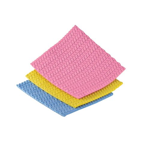 HealthIQ Cellulose Sponge Cloths W/Pattern (3 Pcs Set) for Household ...