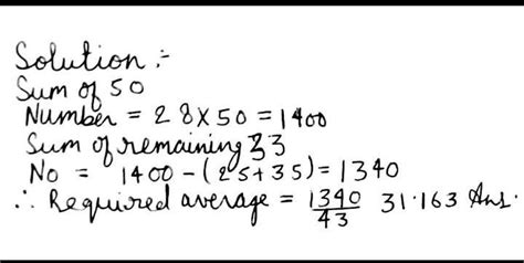 The average of 50 numbers is 28 . If 2 numbers, 25 and 35 are discarded ...
