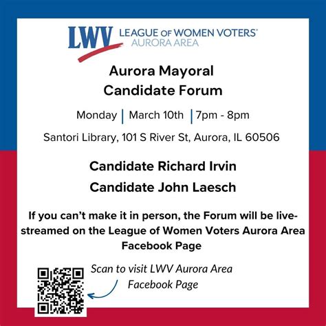 Aurora Mayoral Forum, Richard & Gina Santori Aurora Public Library, 10 ...