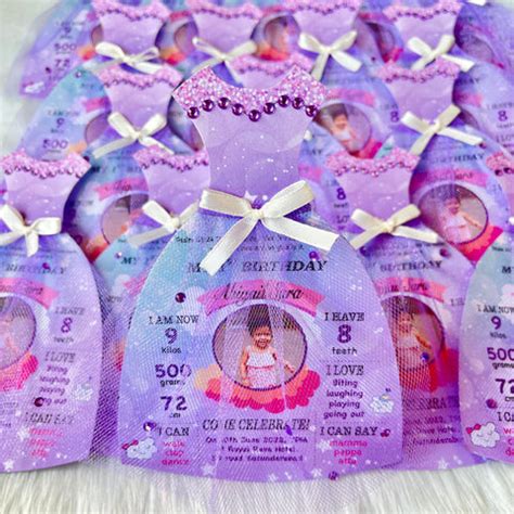 Princess Purple Unicorn Glitter Gown Birthday Invitation | Set of 25 ...