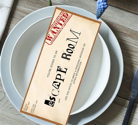 Escape Room Ticket Canva Escape Room Gift Coupon Custom Gift Coupon ...