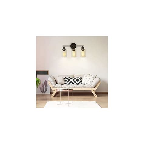 3-Light Bathroom Light Fixtures, Black Vanity Wall | Ubuy India