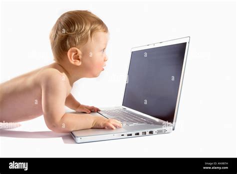 Image result for Serious Baby Play Computer Image