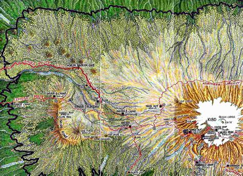 Kilimanjaro Mountain Map