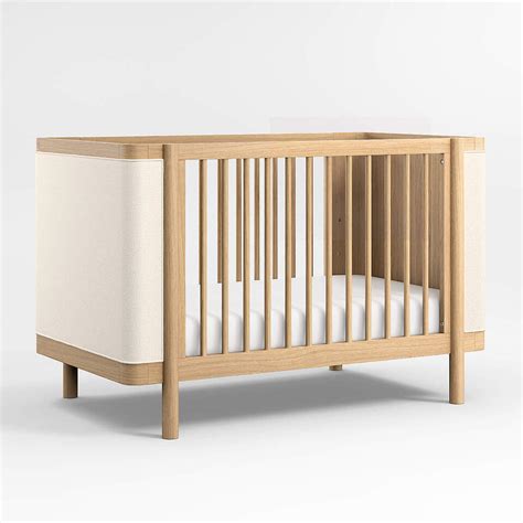 Redondo Upholstered Wood Baby Crib | Crate and Barrel UAE