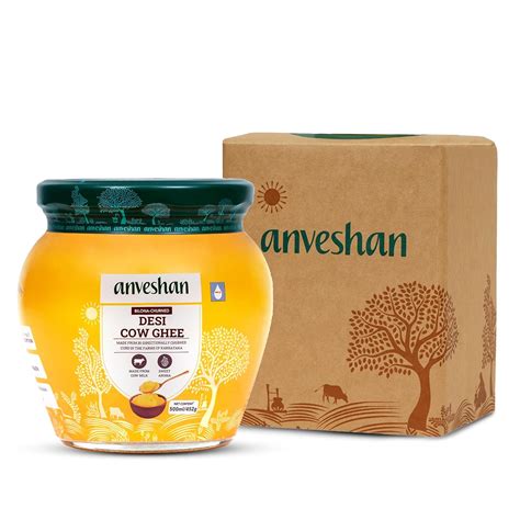 Anveshan A2 Desi Cow Ghee 500ml | Traditionally Bilona-Churned, Danedar ...