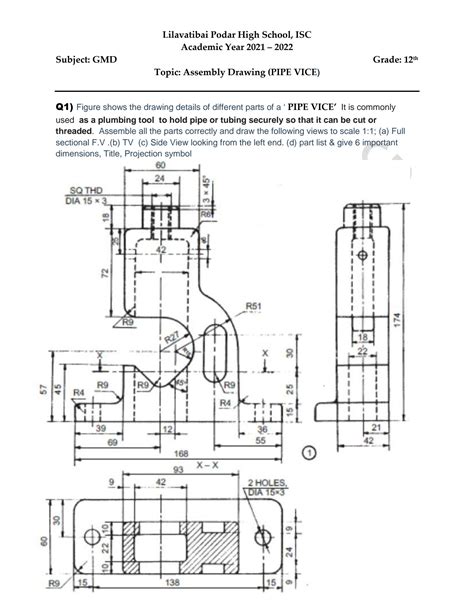 Image result for Machine Vice Assembly Drawing