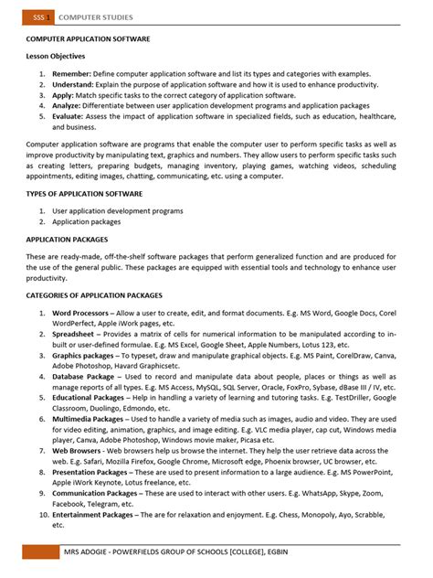 Computer Application Software 的图像结果