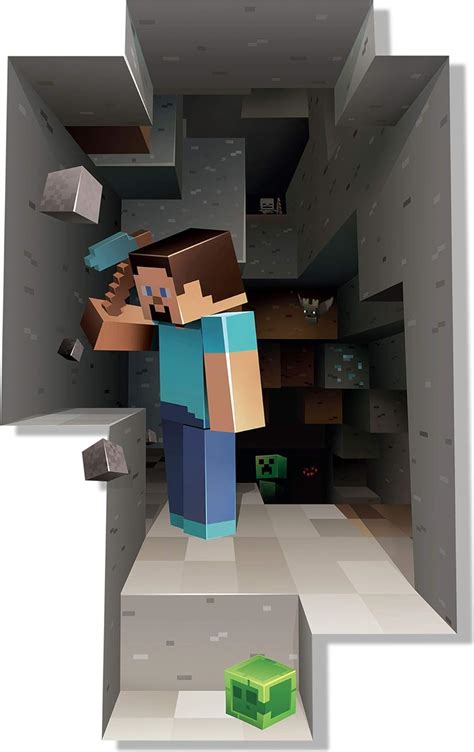Buy JINX Minecraft Digging Removeable Wall Cling Decal Sticker for Kids ...