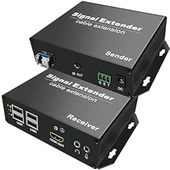 LornCeng 4K HDMI KVM Extender Over SM Fiber up to 20KM, KVM HDMI ...