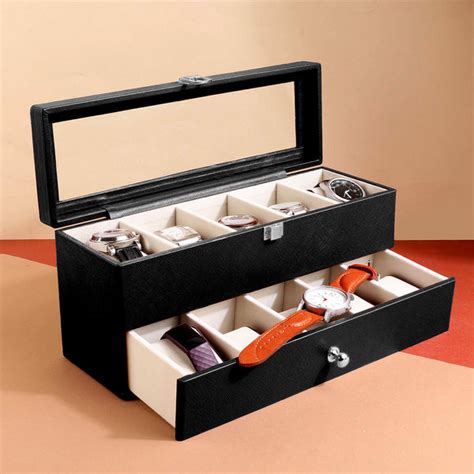 Leather Watch Box | Luxury Branded Watch Case | 5,8 & 10 Watches ...