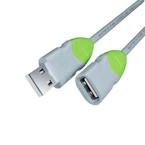 MULTYBYTE 3M USB 2.0 USB Male Type A to Female Type A Extension Cable ...