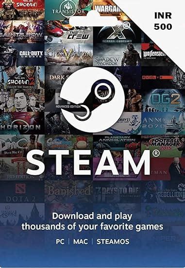 INR 500 Steam Gift Card - ( Steam Wallet Digital Code Only) : Amazon.in ...