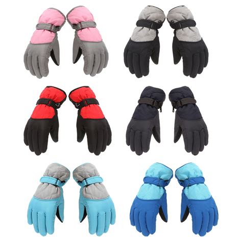 Dengjunhu Kids Winter Gloves - Guantes para Nieve, Waterproof ...