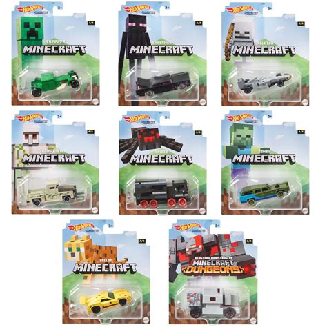 Hot Wheels Minecraft Character Cars Set of 8