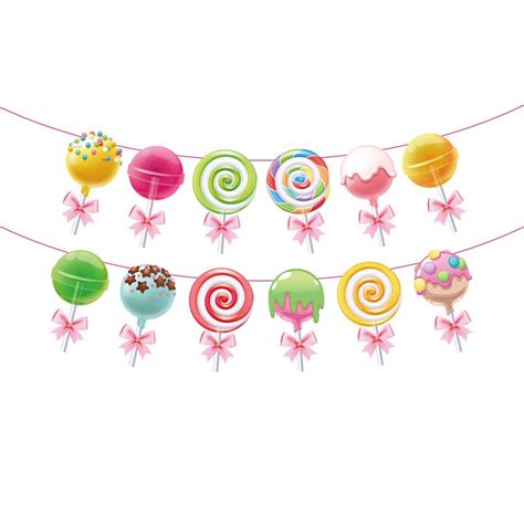 Candyland Banner Lollipop Banner Rainbow Candy Banner Donut Banner ...