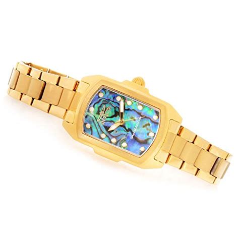 Buy Invicta Lupah Gold Quartz Abalone Analogue Rainbow Dial Women's ...