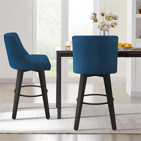 Amazon.com: MUUEGM Bar Stools Set of 2, 360°Swivel Counter Barstools ...