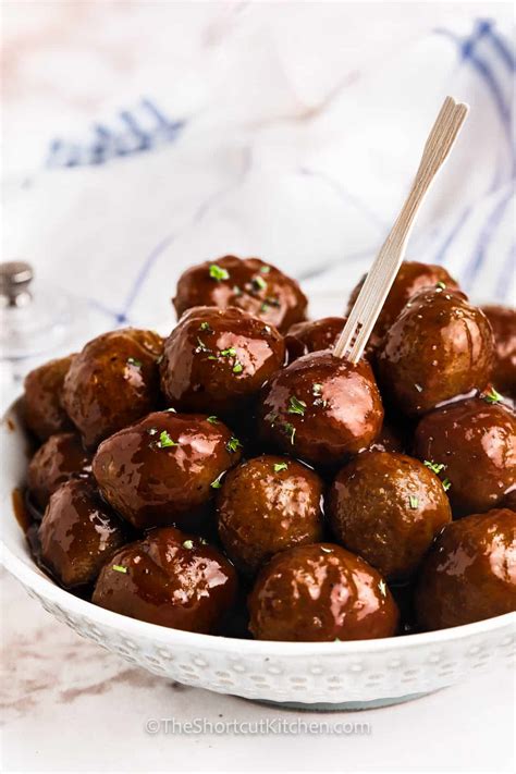 Easy BBQ Meatballs Recipe (3 Ingredients) - The Shortcut Kitchen