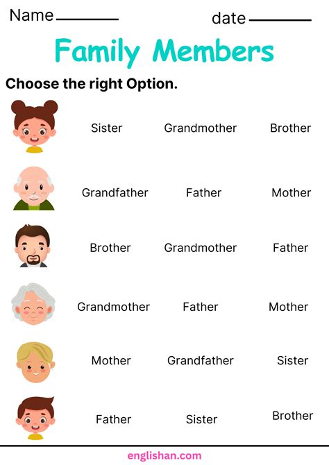 Family Members Ages and Hobbies Worksheet 的图像结果