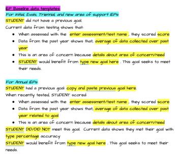 Image result for Example of a IEP Baseline Narrative