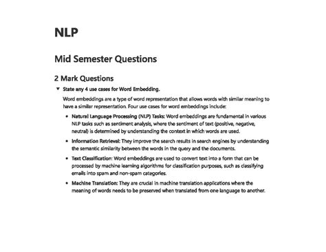 AL3501 - NLP Practical Exercises: A Comprehensive Syllabus Guide - Studocu