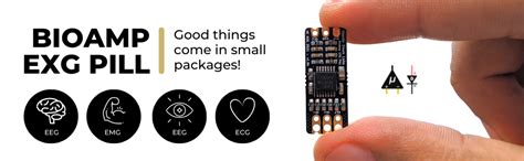 BioAmp EXG Pill | Pack of 2 | Explorer Pack | Sensor for EEG, EOG, EMG ...