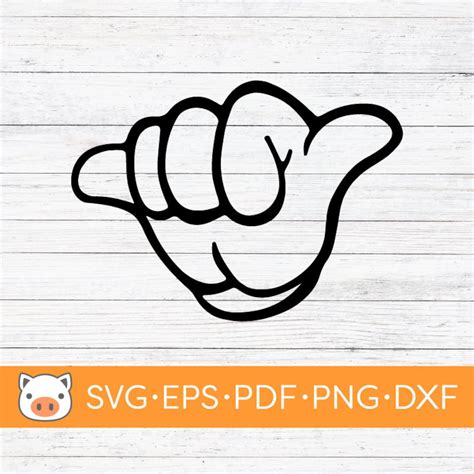 Hang Loose Symbol SVG Digital Download File, SVG, Vector Cut File ...