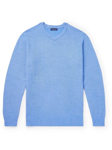 Peter Millar - Dover Honeycomb-Knit Merino Wool Sweater - Blue Peter Millar