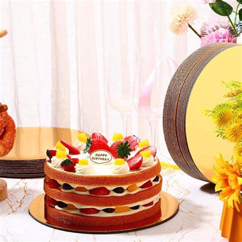 10 pezzi Palette per torta rotonde da 10 pollici in cartone dorato ...