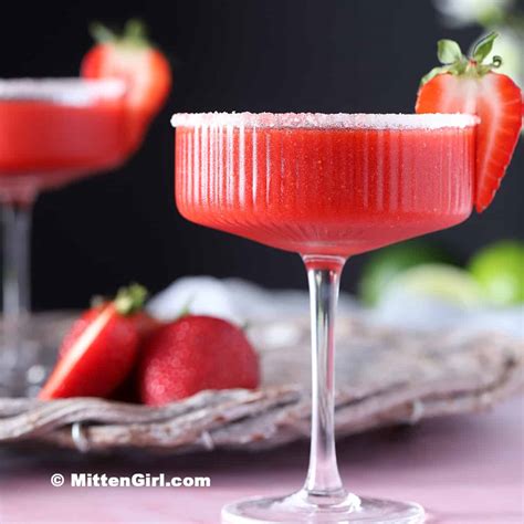 Frozen Strawberry Daiquiri Mocktail (Non-Alcoholic) - Homemade Happy Hour
