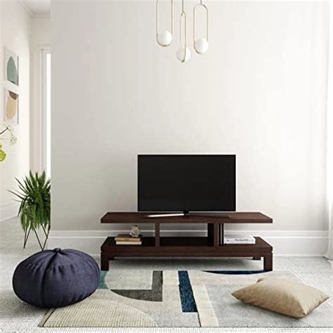 THANGLALA Sheesham Wood TV Entertainment Stand with Open Shelf Storage ...