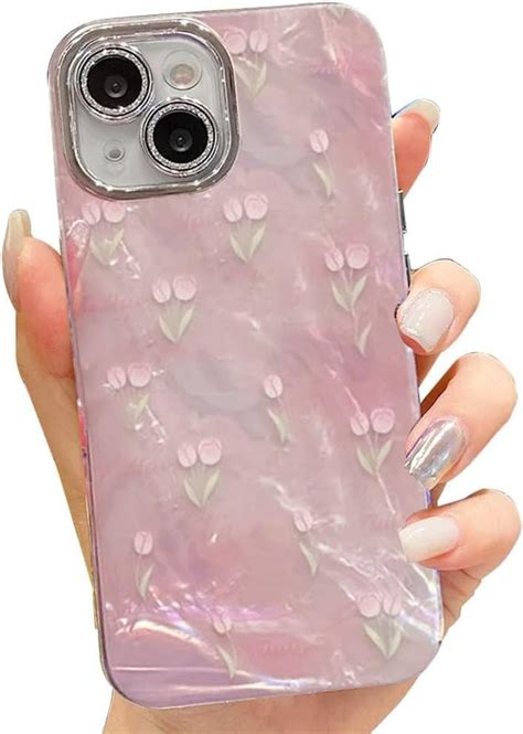mobistyle Designed for iPhone 13 | Camera Lens Protection |Tulip Flower ...