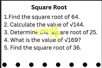 Image result for Square Root Problems