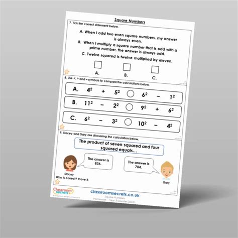 Image result for Square Numbers Homework