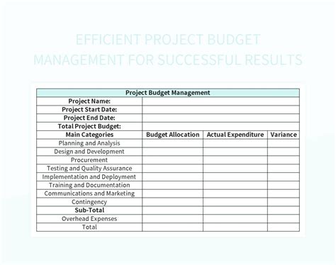 Image result for Project Management Budget Template Excel